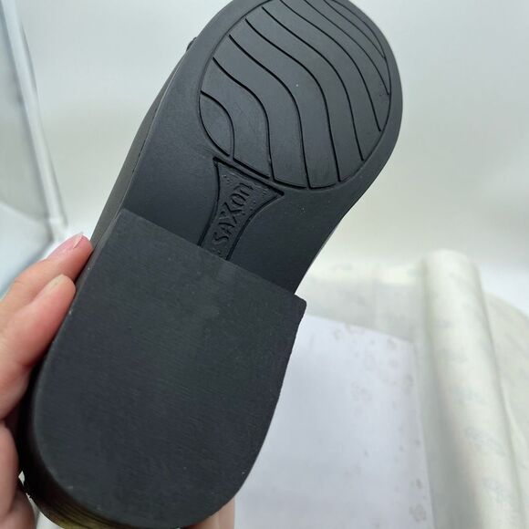 Saxon Equileather Childs Lace Paddock Boots Youth 3 Black - Picture 6 of 6